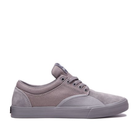 Supra Chino Mens Low Tops Shoes Grey UK 75RTJ